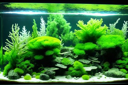 grüne algen im aquarium