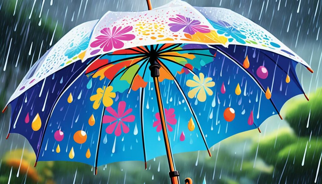 Regenschirm mit lustigem Spruch