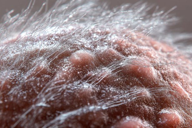 Schuppenflechte auf der Kopfhaut