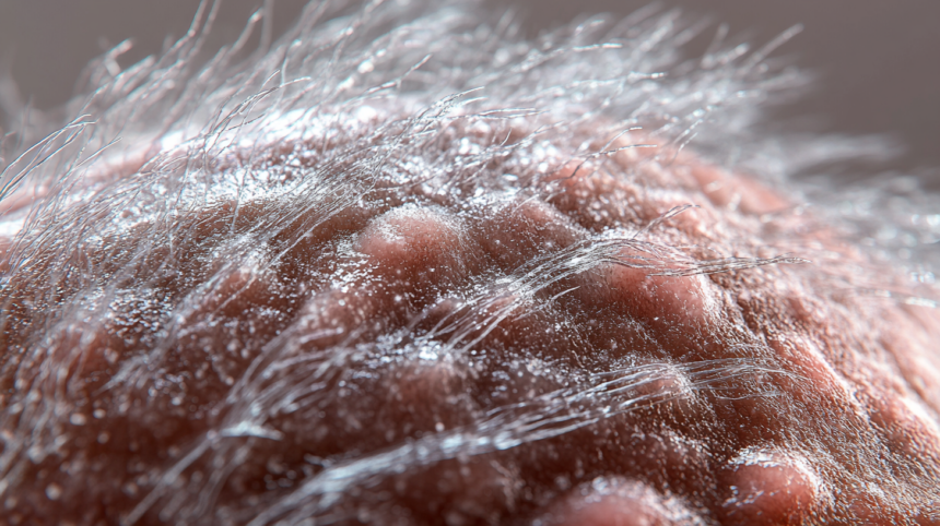 Schuppenflechte auf der Kopfhaut