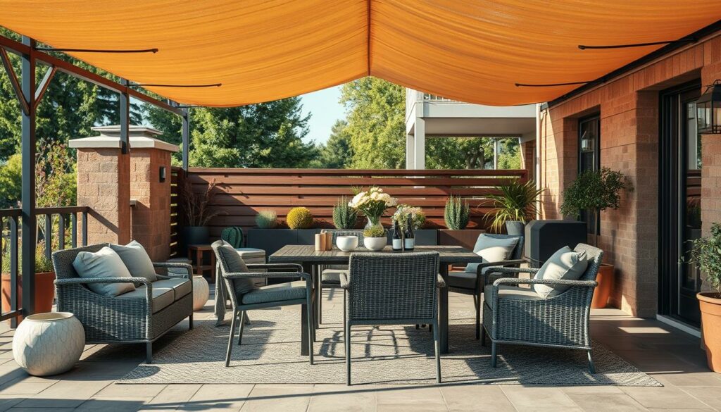 witterungsbeständige Terrassenmöbel Regenschutz Terrassenbereich