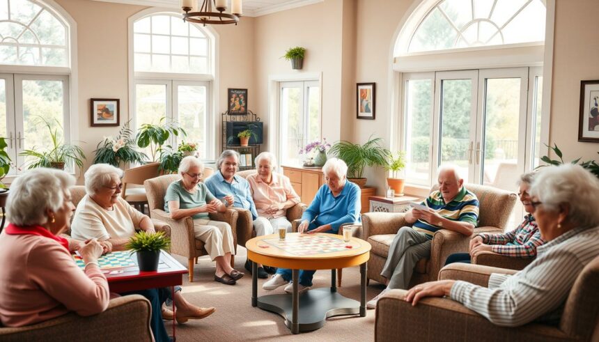 Alltag im Pflegeheim mit Senioren