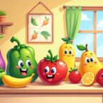 obst und gemüse kindergarten-Titel