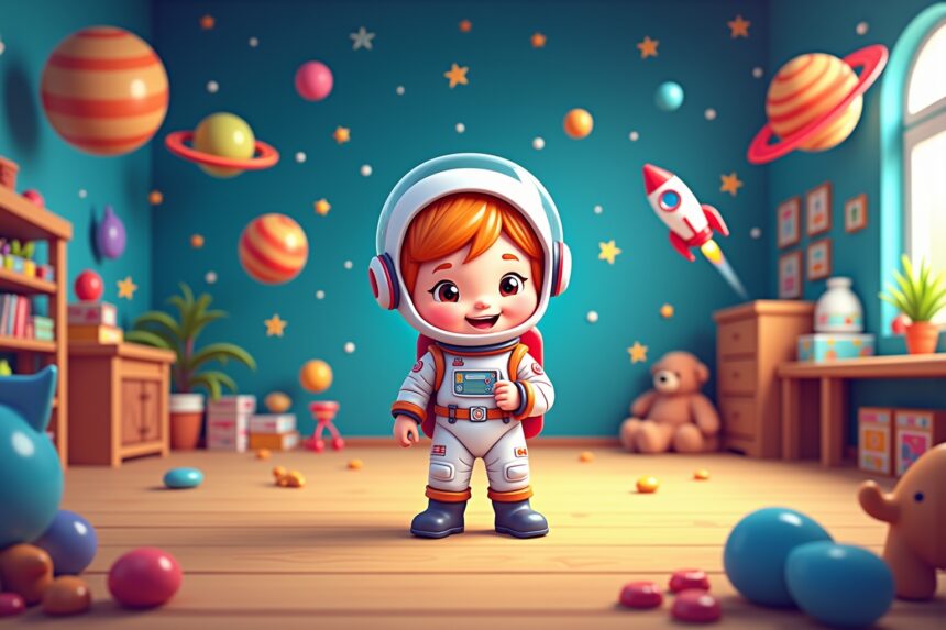 weltraum kindergarten-Titel