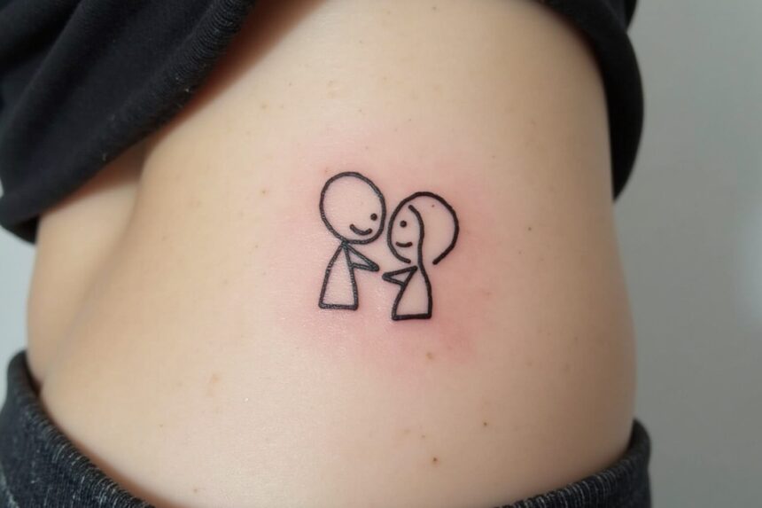 fineline tattoo mutter kind-Titel