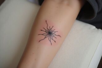 fineline tattoo unterarm frau-Titel