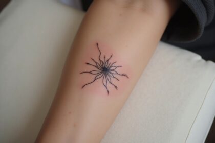fineline tattoo unterarm frau-Titel