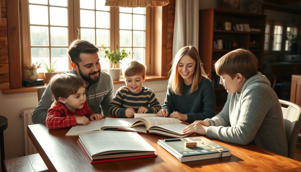 gemeinsames Sprachenlernen Familie