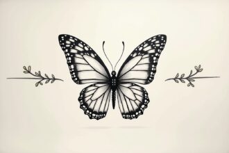 schmetterling tattoo fineline-Titel