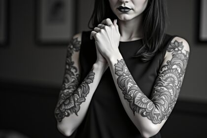 tattoo ganzer arm frau dezent-Titel