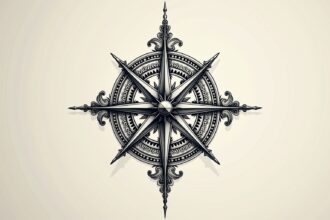 tattoo kompass filigran-Titel