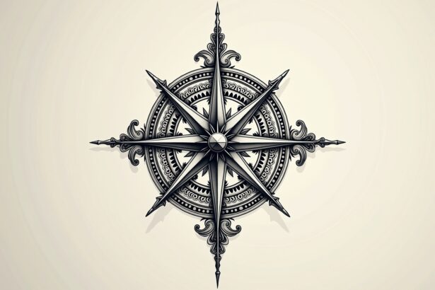 tattoo kompass filigran-Titel