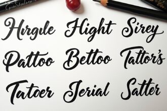 tattoo schriftarten-Titel