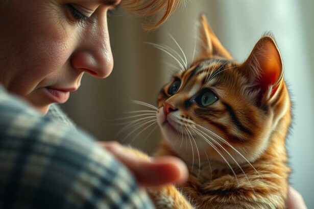 Mensch und Katze beim Aufbau einer emotionalen Verbindung