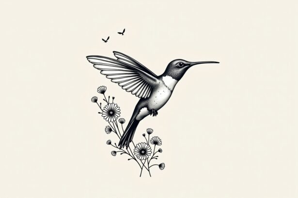kolibri tattoo fineline-Titel