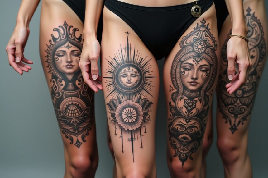 oberschenkel tattoo-Titel