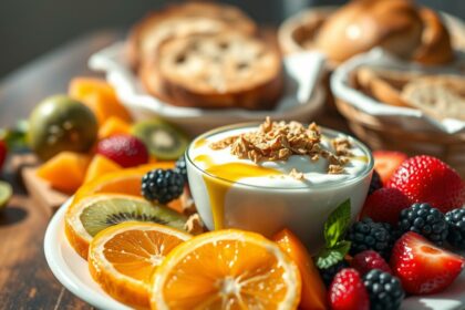 Gesundes Frühstück mit frischen Zutaten