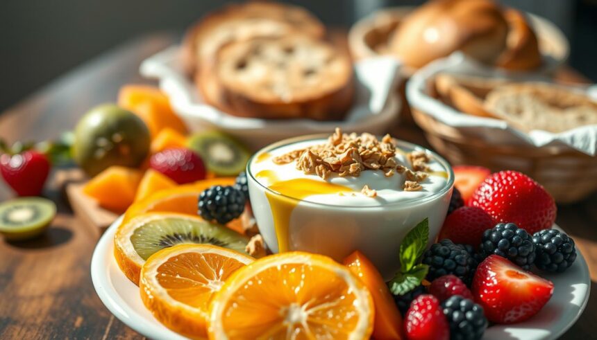 Gesundes Frühstück mit frischen Zutaten