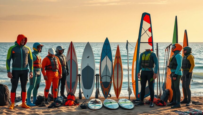 Saisonale Windsurf-Ausrüstung für verschiedene Jahreszeiten