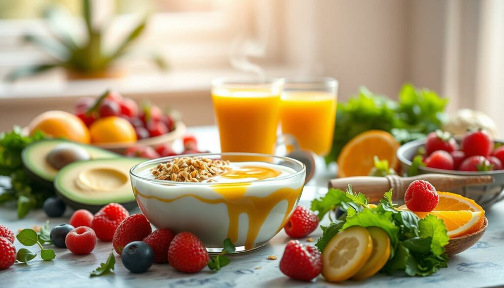 gesundes Frühstück mit Energie am Morgen