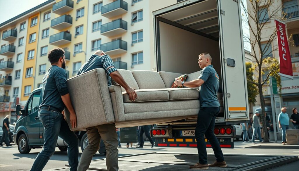 Berlin Umzugshelfer beim professionellen Möbeltransport Berlin Umzugshelfer beim professionellen Möbeltransport