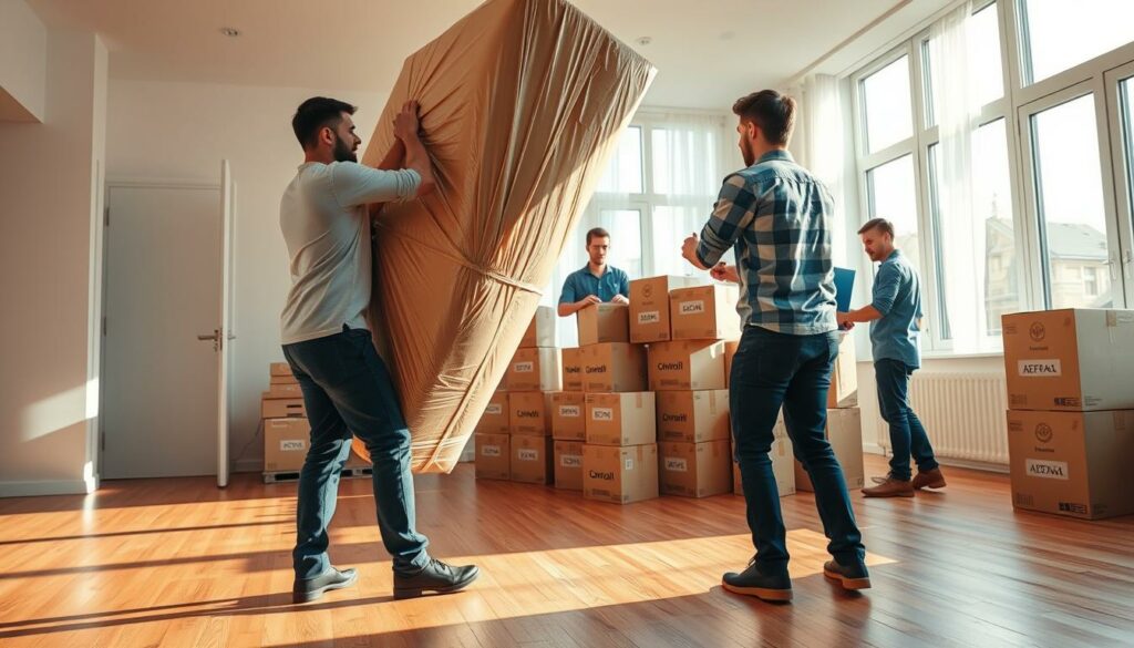 Professionelle Umzugshelfer Berlin bei der Arbeit Professionelle Umzugshelfer Berlin bei der Arbeit