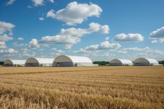 Rundbogenhallen auf landwirtschaftlichem Hof Vergleich