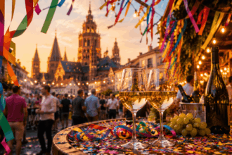 Straßenfest in der Mainzer Altstadt mit Wein und Fastnachtsstimmung (1)