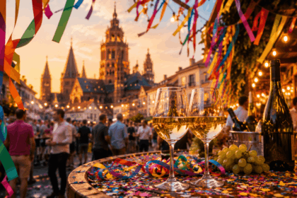Straßenfest in der Mainzer Altstadt mit Wein und Fastnachtsstimmung (1)
