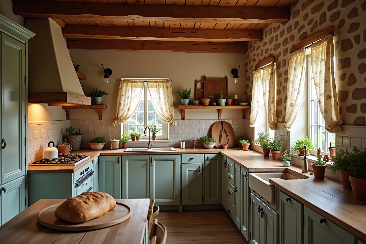 Landhaus-Küche: Stil & Gemütlichkeit vereinen