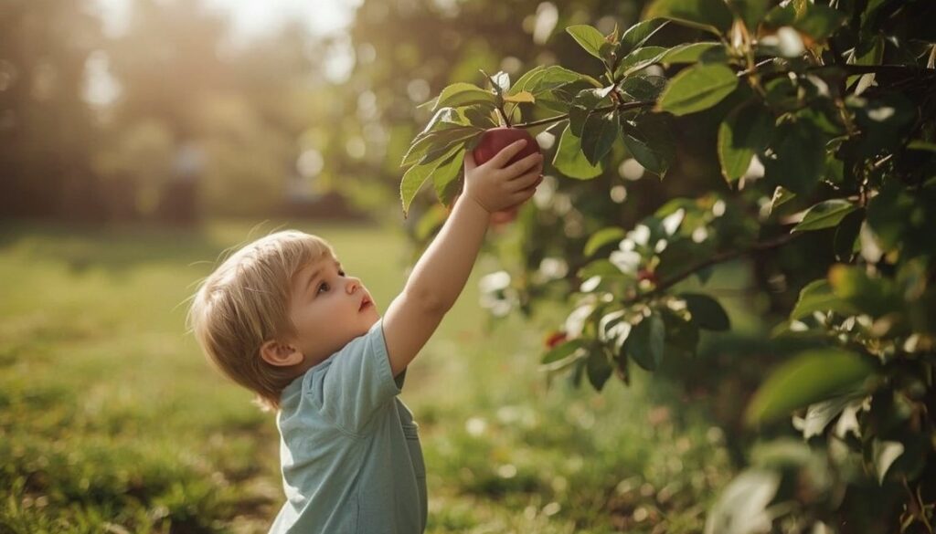 Apfelsorten für Kinder im Familiengarten
